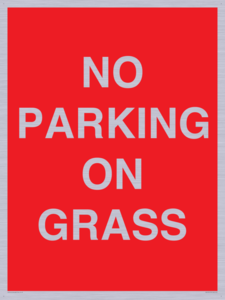 NO PARKING ON GRASS